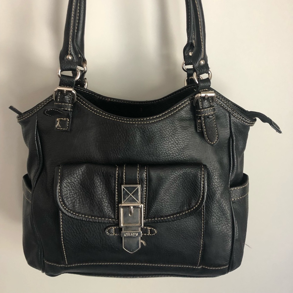 Leather black purse